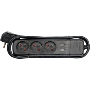 Vorel Prelungitor 3 prize + 2usb, 1.5m, 16a 72750
