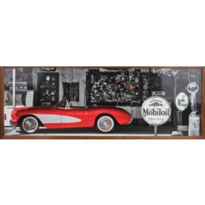 Heinner Tablou cu ceas inramat 35x100 cm Route 66