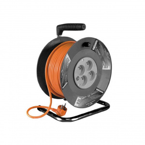Strend Pro Prelungitor pe tambur, 4 prize x 230V DG-4ZR-FB04, schuko, lungime 50m