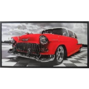 Heinner Tablou cu ceas inramat 50x100 cm Red Chevy
