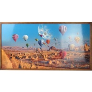 Heinner Tablou cu ceas inramat 50x100 cm Baloons