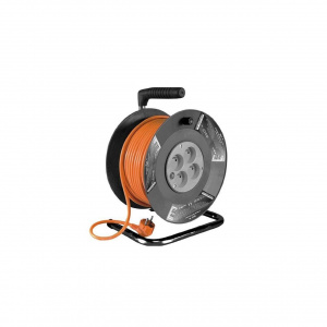 Strend Pro Prelungitor pe tambur, 4 prize x 230V DG-4ZR-FB04, lungime 25 m