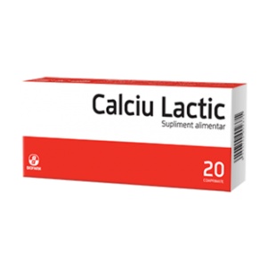 Biofarm Calciu lactic 500mg 20 comprimate