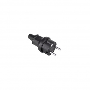 IPEE Stecher cauciuc URZ3175, 16A/250V, culoare neagra, IP44