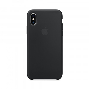Apple Husa iPhone XS Silicon Black MRW72ZM/A