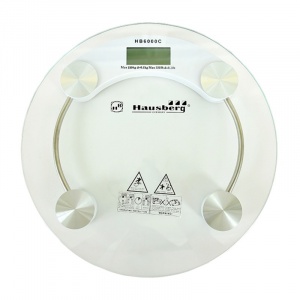Hausberg Cantar electronic, 150 kg, LCD, platforma sticla