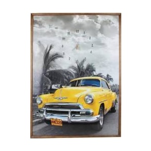 Heinner Tablou cu ceas inramat 70x100 cm Yellow Chevy