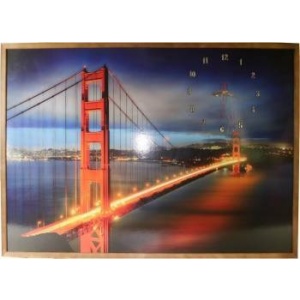 Heinner Tablou cu ceas inramat 70x100 cm Bridge