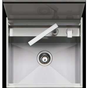 Barazza Lab 57x51cm cu 1 cuva +capac si baterie (1LLB60)