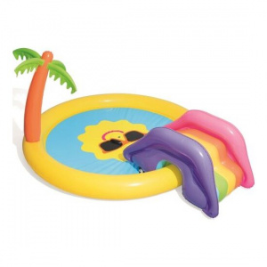 Bestway Piscina cu tobogan solar LAND 2.37m x 2.01m x 1.04m