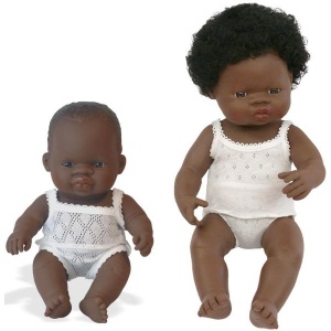 Miniland Baby african (fata) Papusa 21cm