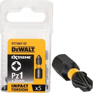 DeWALT Set 5 capete de torsiune PZ1 25mm - DT7386T