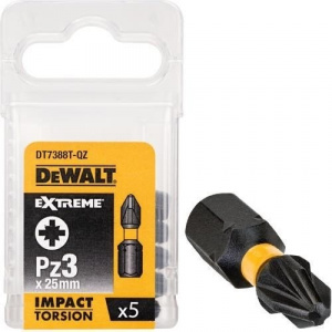 DeWALT Set 5 capete de torsiune PZ3 25mm - DT7388T