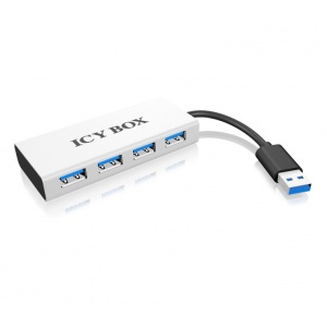 RaidSonic Icy Box 4xPort USB 3.0 Hub Silver IB-AC6104