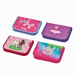 Herlitz Pencil case 19 pieces ex. Girls mix designs assorted 50008469
