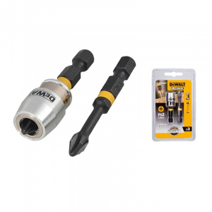 DeWALT Set 2 biti de torsiune cu maneca magnetica PH2 50mm - DT70536T
