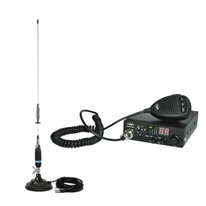 PNI CB ESCORT HP 8024 ASQ + Antena CB S75 cu magnet