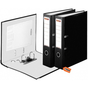 Eagle Biblioraft A4 negru 75mm plastifiat economic PP 9300E