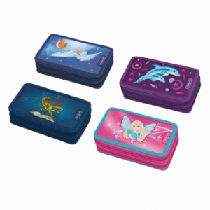 Herlitz Double empty pencil case 4 designs assorted 50008599