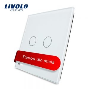 Fibaro Panou intrerupator dublu cu touch din sticla C7-C2-11