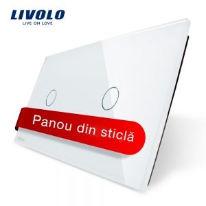 Fibaro Panou intrerupator simplu+simplu cu touch din sticla C7-C1/C1-11