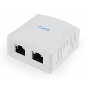 Gembird CAT6 FTP 2-port surface mount box NCAC-2F6-01