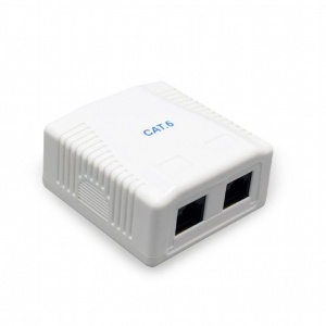 Gembird CAT6 UTP 2-port surface mount box NCAC-2U6-01