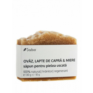 Sabio Sapun natural cu Ovaz, Lapte de Capra & Miere (piele uscata), 130 g