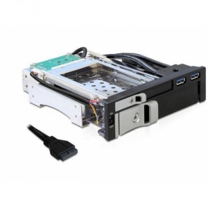 Delock 5.25 Mobile Rack for 1 x 2.5 + 1 x 3.5 SATA HDD + 2 x USB 3.0 ports 47209