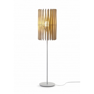 Fabbian Lampadar Stick F23 C01 Lumina alba + lemn cu 1 bec