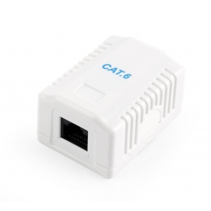 Gembird CAT6 UTP single port surface mount box NCAC-1U6-01