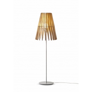 Fabbian Lampadar Stick F23 C02 Lumina alba + lemn cu 1 bec