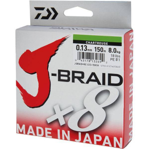 Daiwa J-Braid X8 Chartreuse 0.13mm