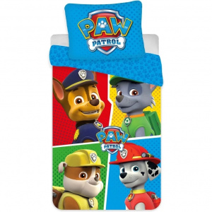 Sun City Set Paw Patrol Team 140x200 + 70x90 albastru