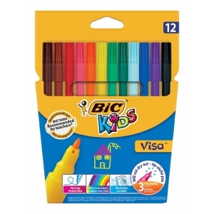BIC Carioci lavabile 12 culori Visa Bic 888695