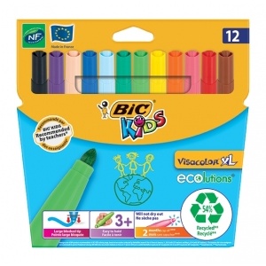 BIC Carioci 12 culori lavabile Visacolor XL 829007