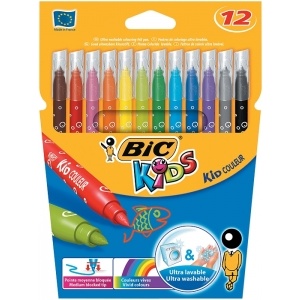 BIC Carioci 12 culori ultralavabile Kid Couleur 841798