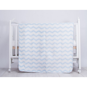 KikkaBoo Paturica Zig Zag Blue 110 x 90 cm