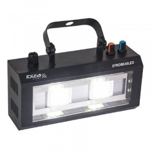 Ibiza Sound Stroboscop LED, 2 x 20 W, viteza reglabila pentru declansare blit