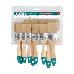 Total Set 9 pensule pentru vopsit, maner lemn