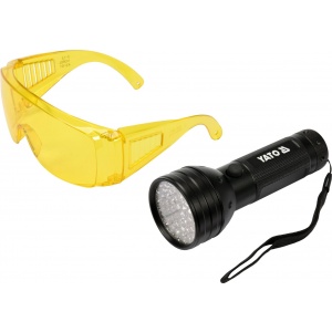 YATO Kit lanterna led UV + ochelari YT-08581