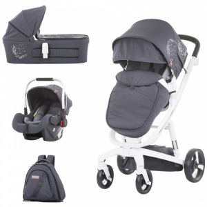 Chipolino Electra 3 in 1 silver cu cadru alb