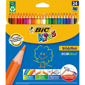 BIC Creioane 24 culori Evolution 76421
