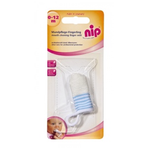 nip Periuta de dinti antibacteriana cu ioni de argint, pentru folosire pe deget, 0-12 luni, 37070