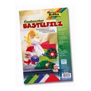 Folia Set 5 coli fetru perforat Craciun