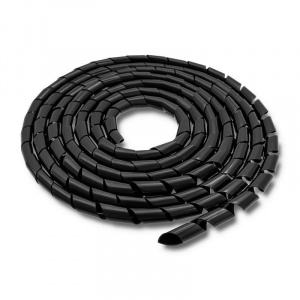 Qoltec Organizator de cabluri 16mm x 10m negru 52255
