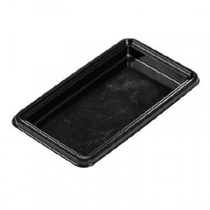 Silikomart Baza Plastic Prezentare Monoportii, Model Dreptunghiular Negru, 9.5 x 4.9 cm, Set 100 Buc 52.004.20.0002