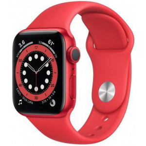 Apple Watch Series 6 40mm GPS Red Aluminum Case with Red Sport Band