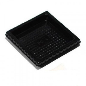 Silikomart Baza Plastic Prezentare Monoportii, Model Patrat Negru, 5.8 x 5.8 cm, Set 100 Buc 52.005.20.0002