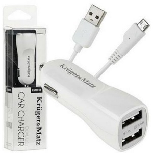 Kruger&Matz Incarcator Auto, 2 x USB 2.0